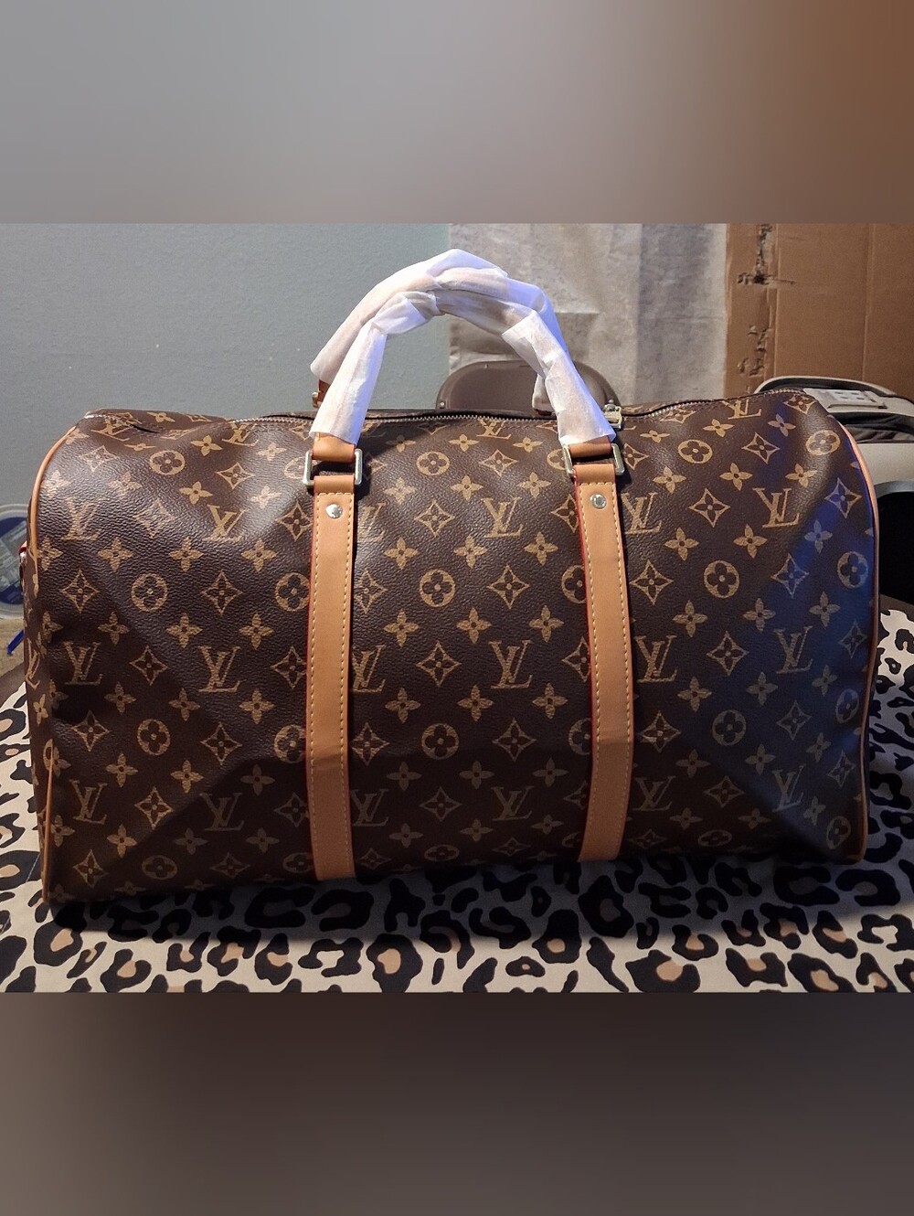 Souce UNKNOWNBrown Monogram  Travel Duffel Bag